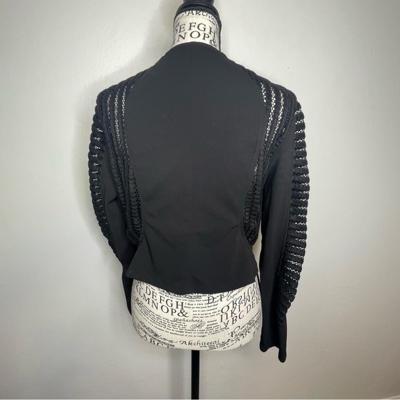 Poetry Black Jacket Size L Juniors Asymmetrical Zipper  Biker Goth Witchy - Picture 12 of 12